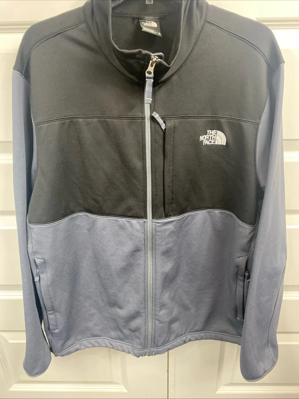 The North Face Men's Black Gray Full Zip Jacket XL Outdoor Casual Extra Large